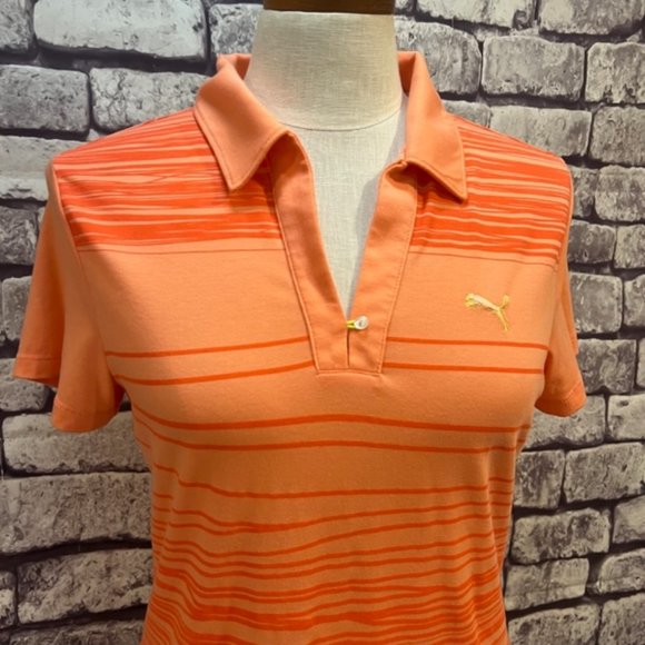 Puma Peach Short Sleeve Polo Size Medium - Picture 2 of 8